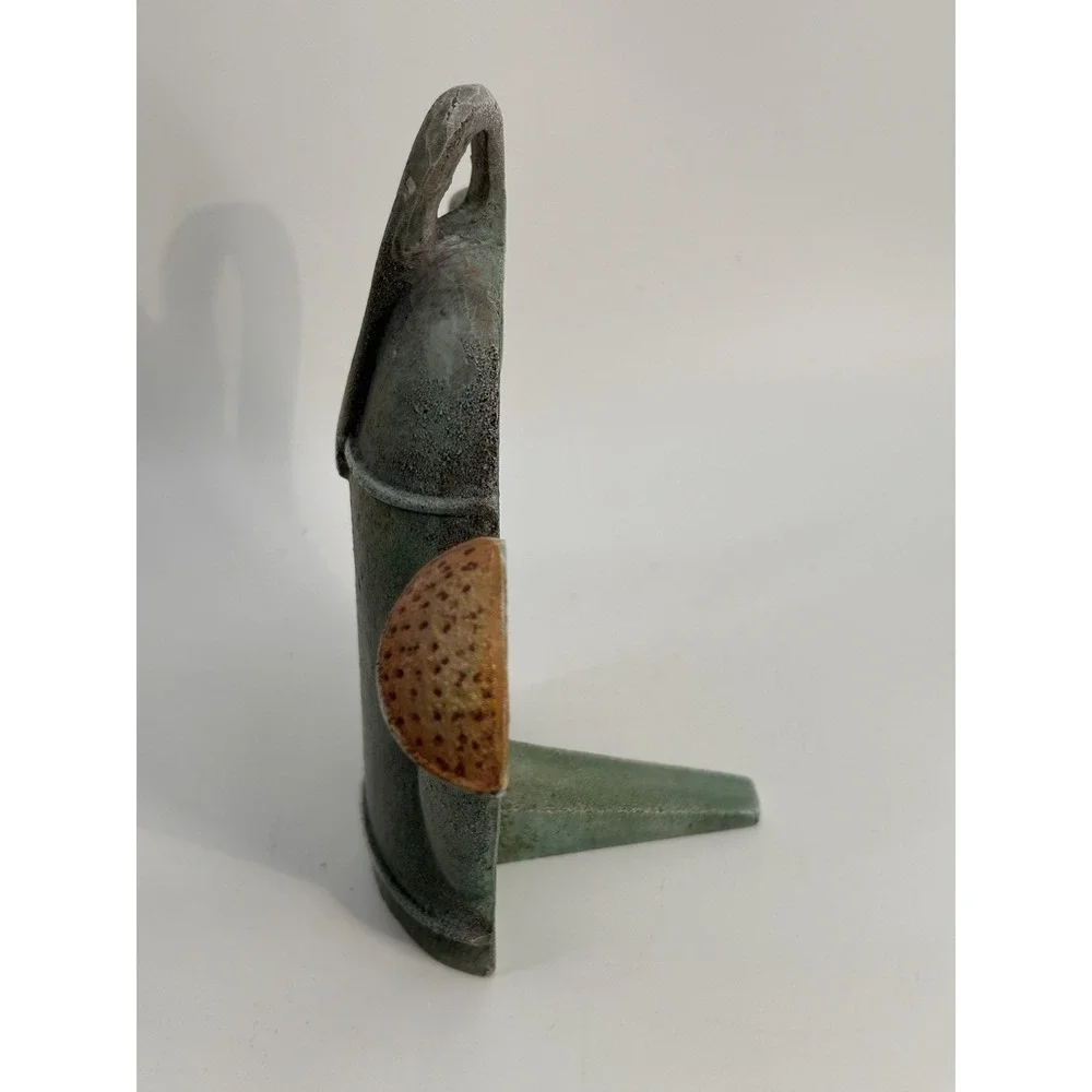 Vintage Marjolein Bastin Cast Iron Green Watering Can Doorstop 6.5